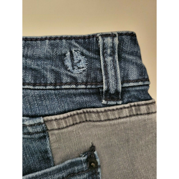 Kensie Jeans Women's Skinny Raw Hem Blue Gray Two Tone Mid Rise Stretch 10/30 - Picture 7 of 9